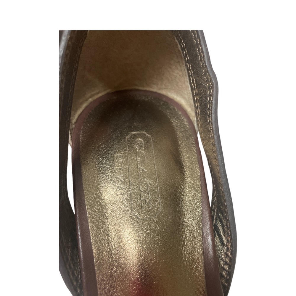 COACH Ieesha strappy leather sandal with kitten heel. 8.5 - Picture 7 of 8